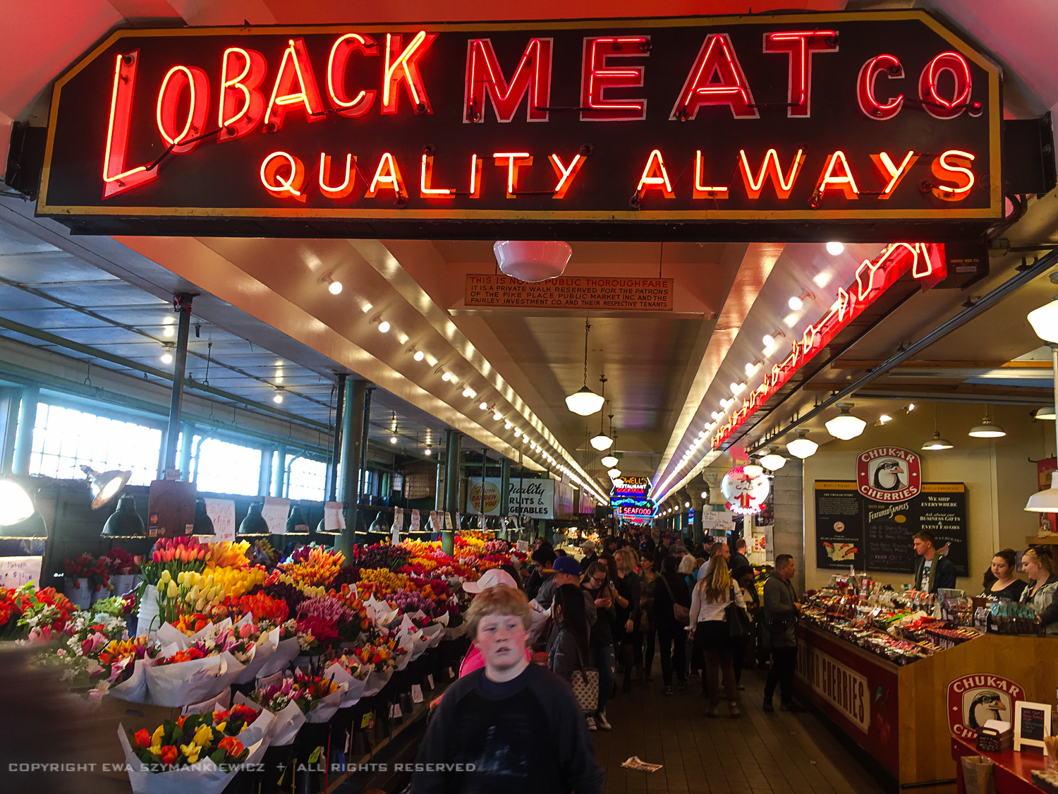 Pike Place Market in Seattle, Alley view