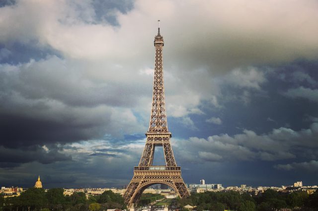 Eiffel Tower before rain, Paris